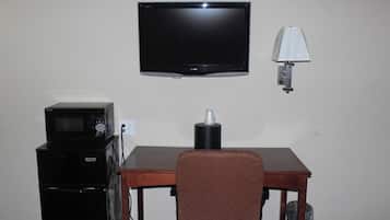 Premium bedding, desk, free WiFi, bed sheets