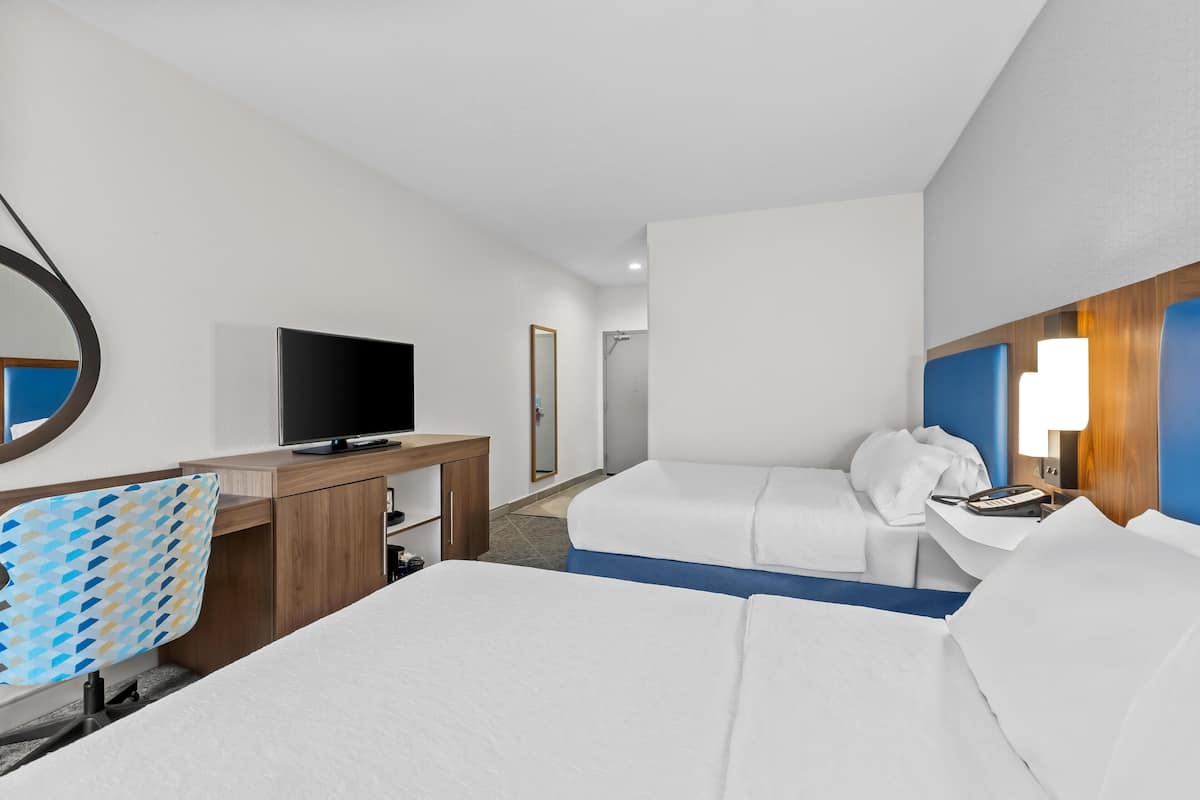 Room, 2 Queen Beds, Accessible, Non Smoking | Desk, iron/ironing board, free cots/infant beds, free WiFi