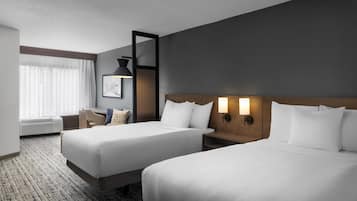 Premium bedding, pillowtop beds, in-room safe, desk