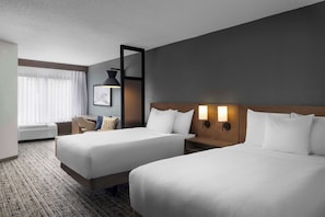 Premium bedding, pillowtop beds, in-room safe, desk