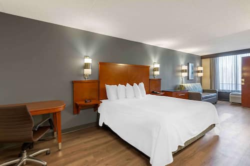 Deluxe Studio, 1 King Bed with Sofa bed, Non Smoking, Kitchenette | Premium bedding, pillowtop beds, desk, blackout drapes
