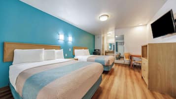 Blackout drapes, free WiFi, bed sheets, alarm clocks