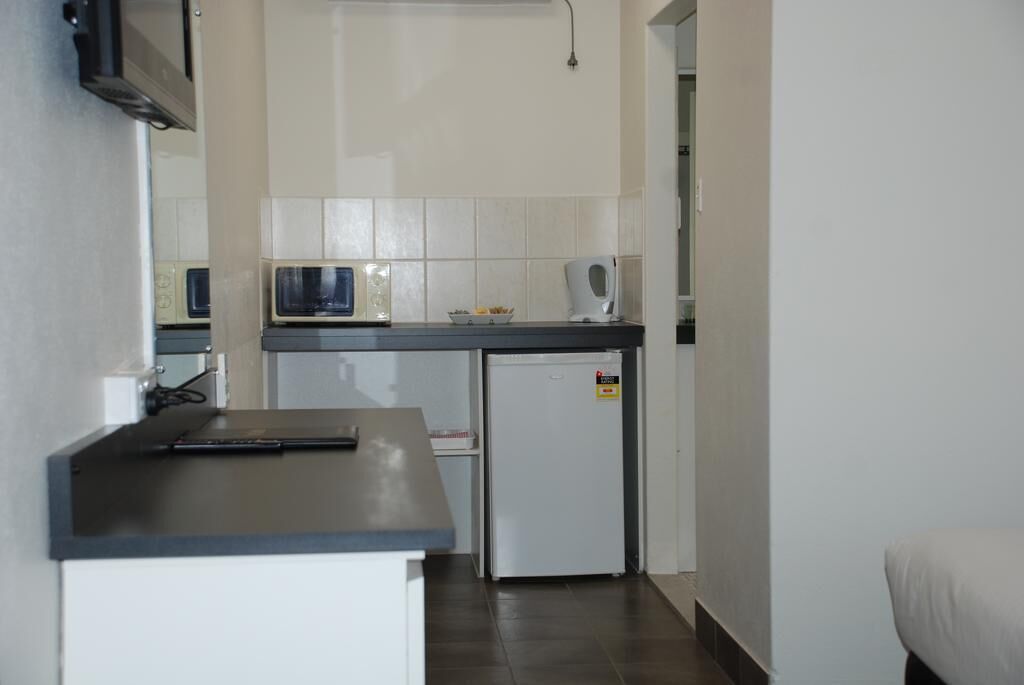 Mini-fridge, electric kettle