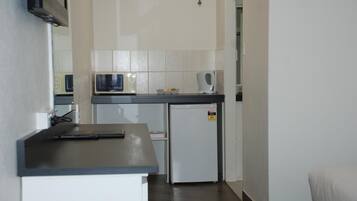 Mini-fridge, electric kettle