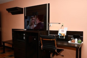 Blackout drapes, iron/ironing board, free WiFi, bed sheets