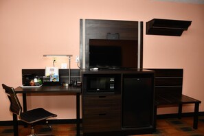 Blackout curtains, iron/ironing board, free WiFi, bed sheets