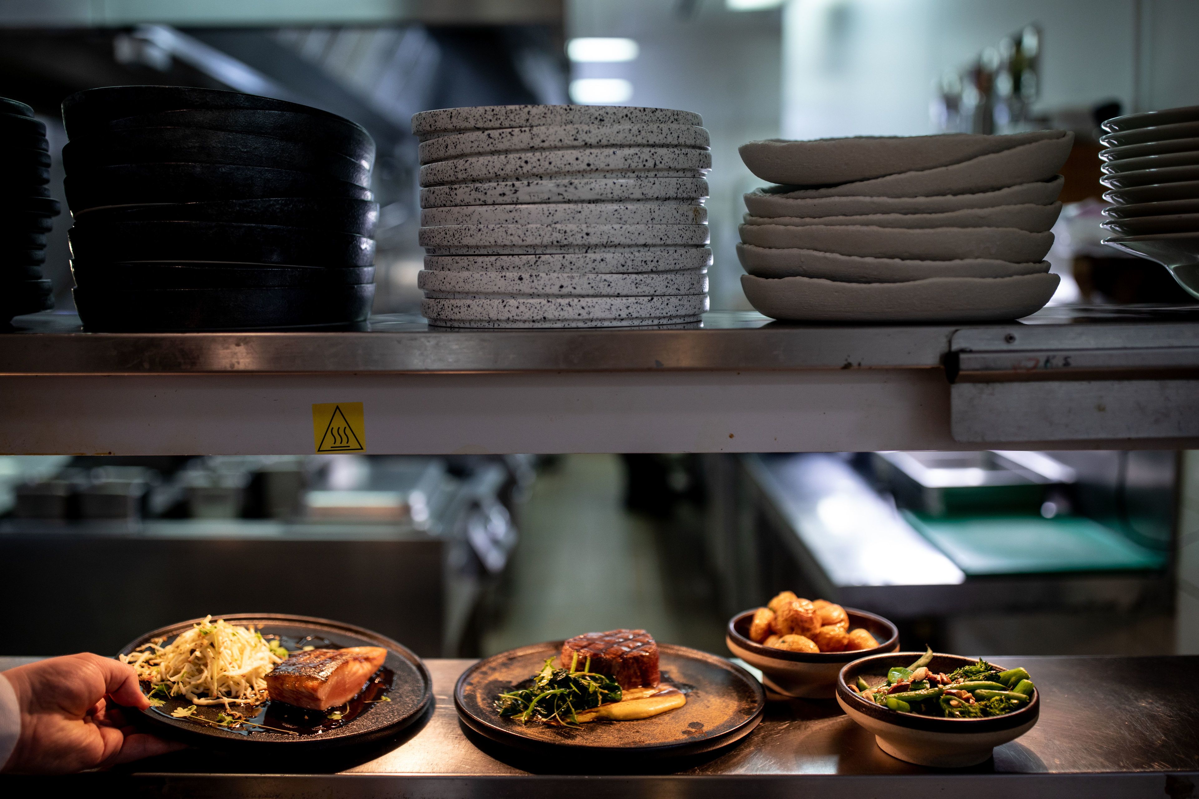 breakfast, lunch and dinner served