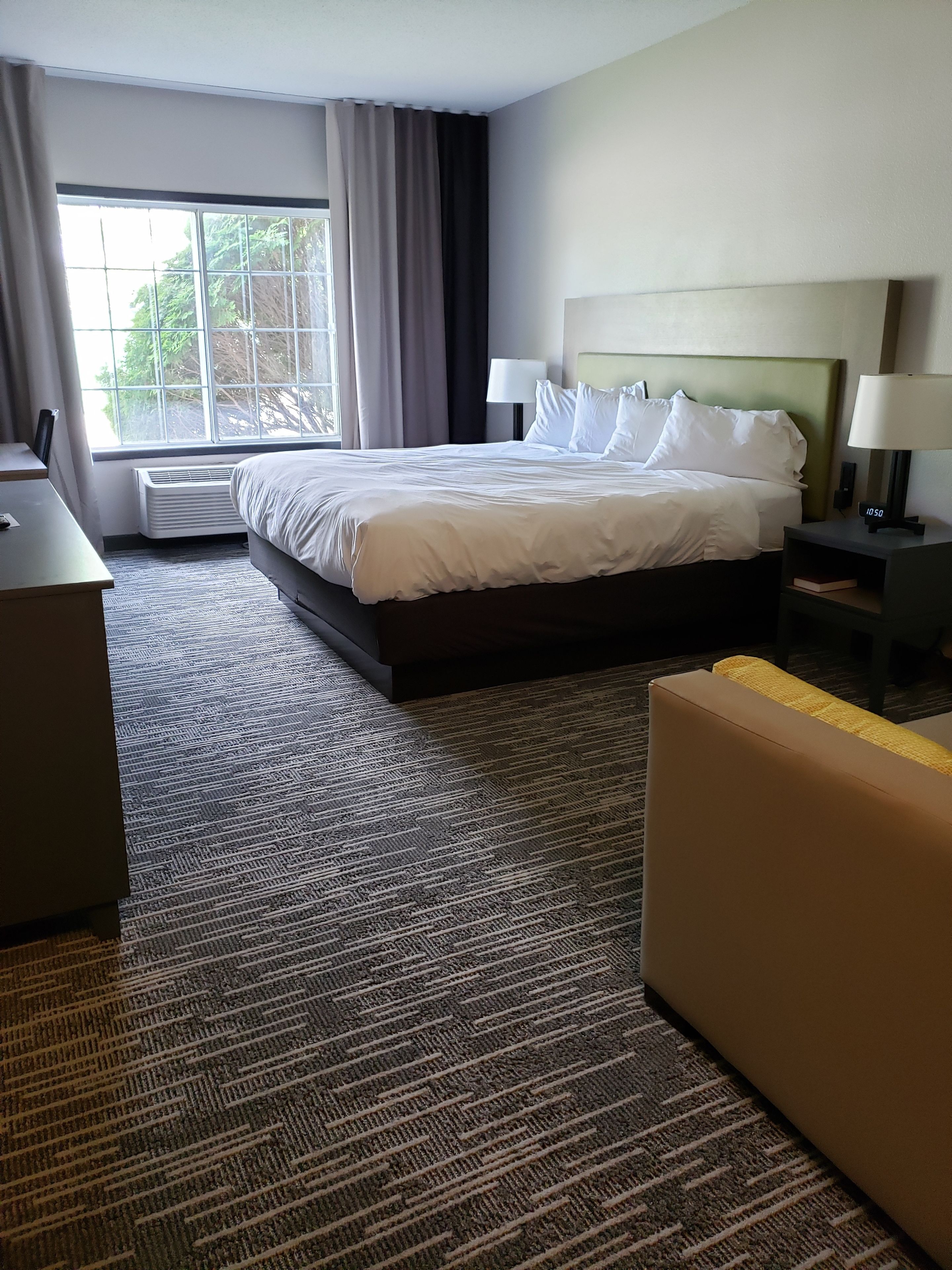 1 bedroom, desk, laptop workspace, iron/ironing board