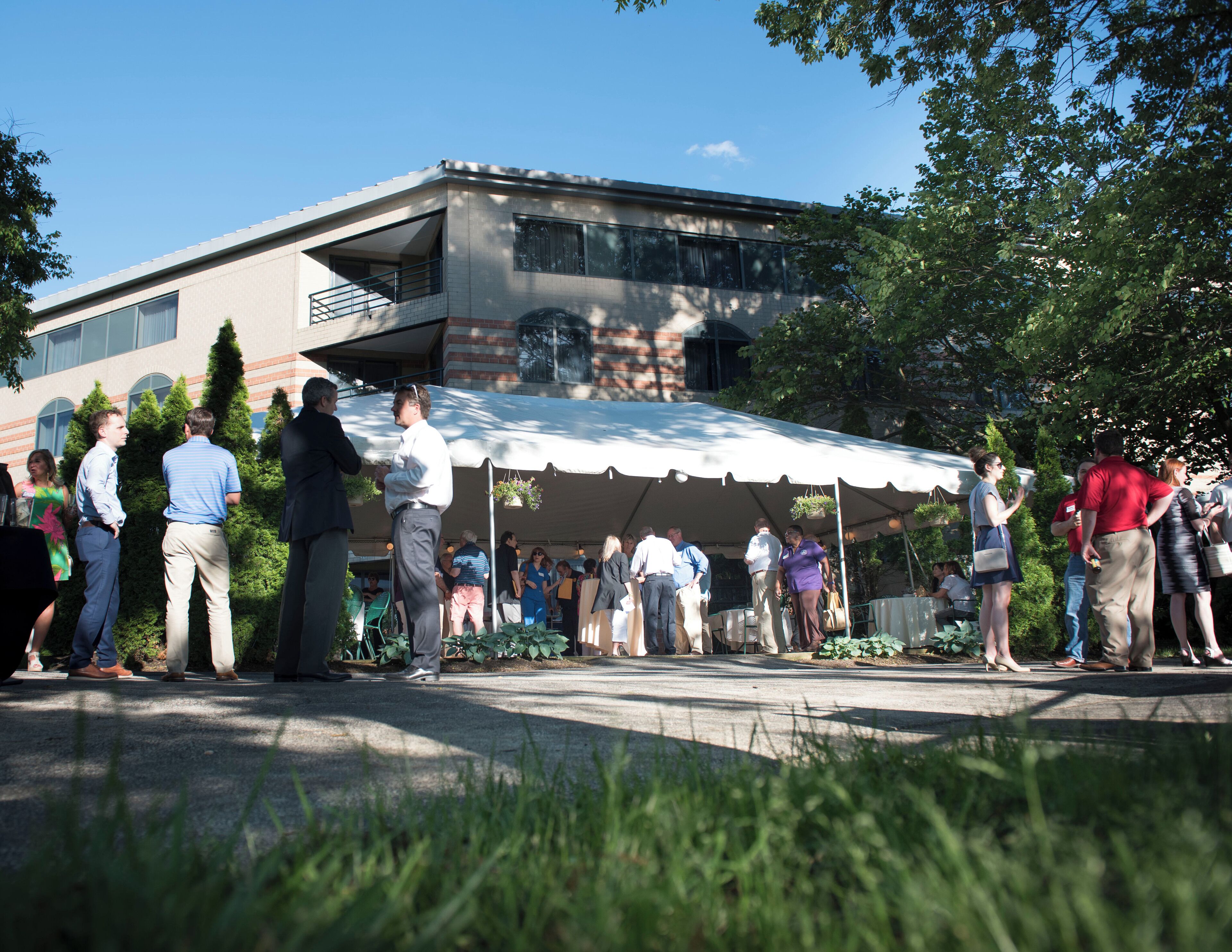 Outdoor banquet area