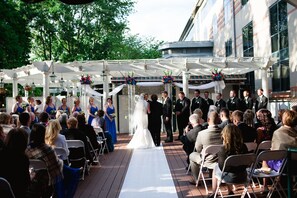 Outdoor wedding area