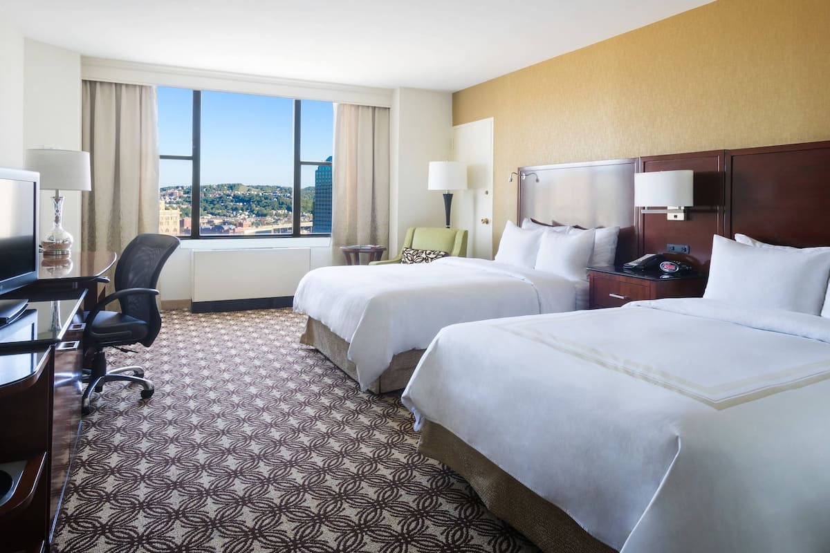 traditional room, 2 double beds | 1 bedroom, premium bedding, pillow-top beds, desk