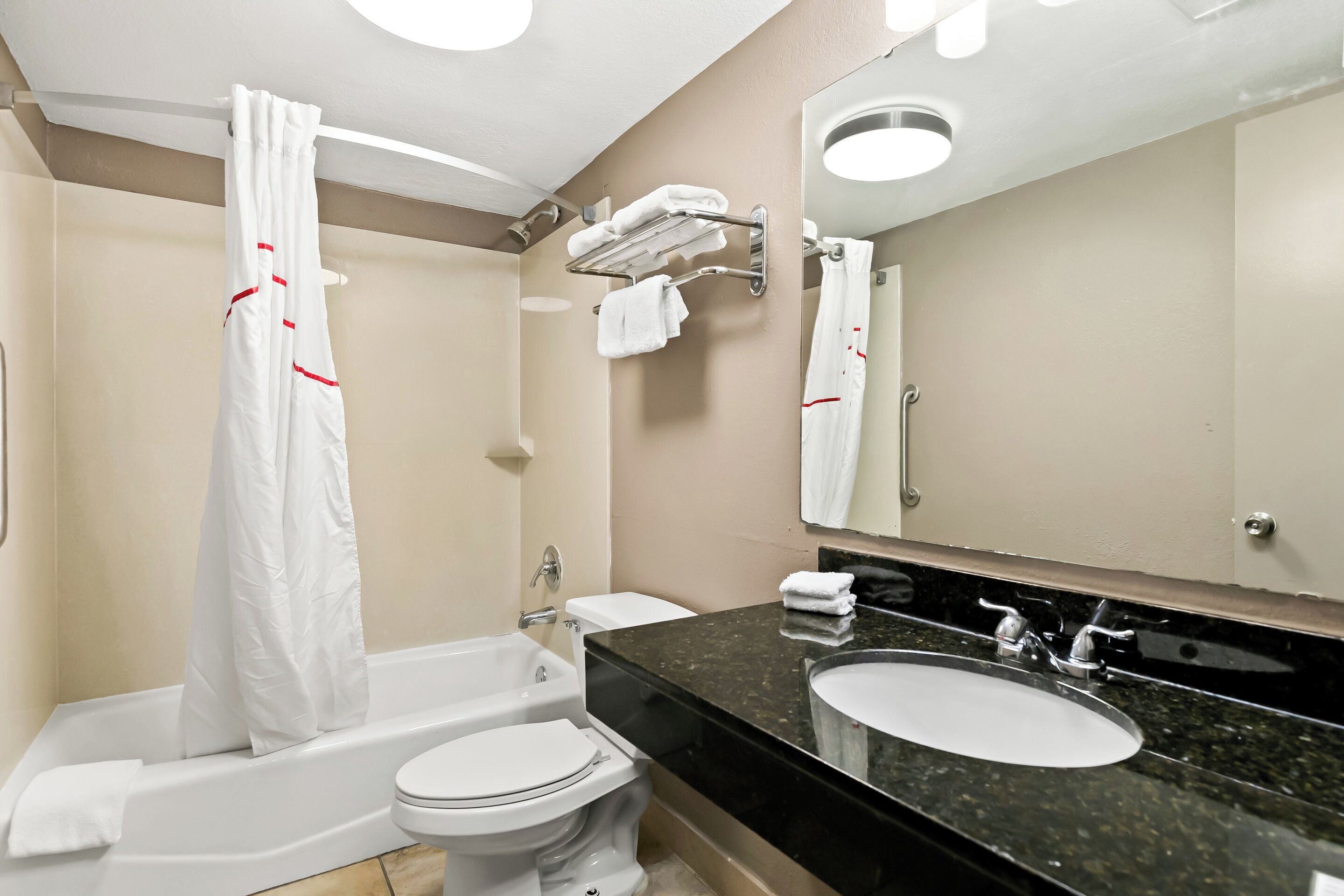 Hair dryer, towels