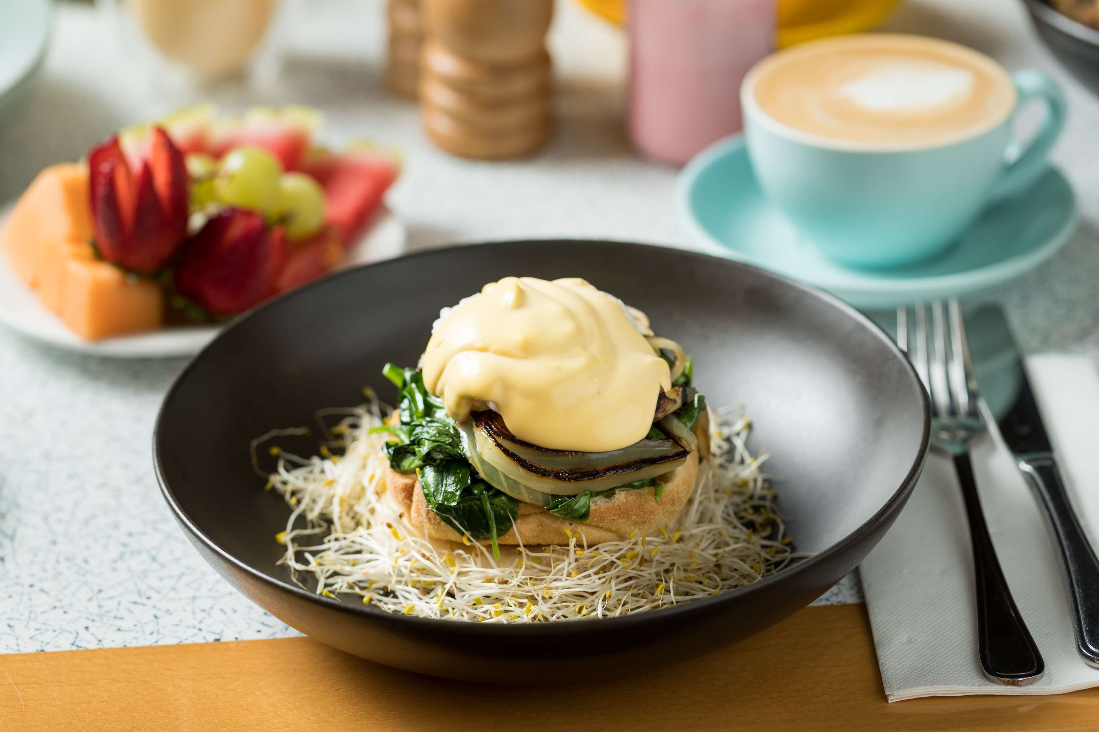 breakfast, lunch and dinner served