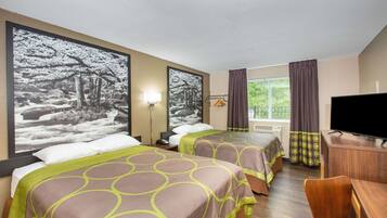 Standard Room, 2 Queen Beds, Non Smoking | Desk, laptop workspace, blackout drapes, free WiFi