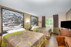 Standard Room, 2 Queen Beds, Non Smoking | Desk, laptop workspace, blackout drapes, free WiFi