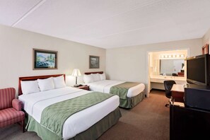 Room, 2 Queen Beds, Non Smoking | Premium bedding, pillow-top beds, desk, iron/ironing board - Days Inn by Wyndham Bay City (Bay City)