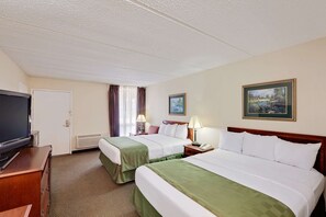 Premium bedding, pillow-top beds, desk, iron/ironing board