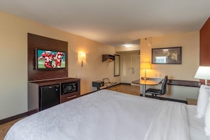 Desk, blackout curtains, free cots/infant beds, free WiFi