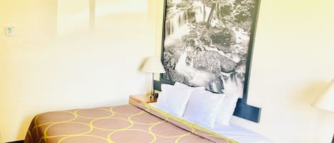 Desk, blackout drapes, iron/ironing board, free cribs/infant beds