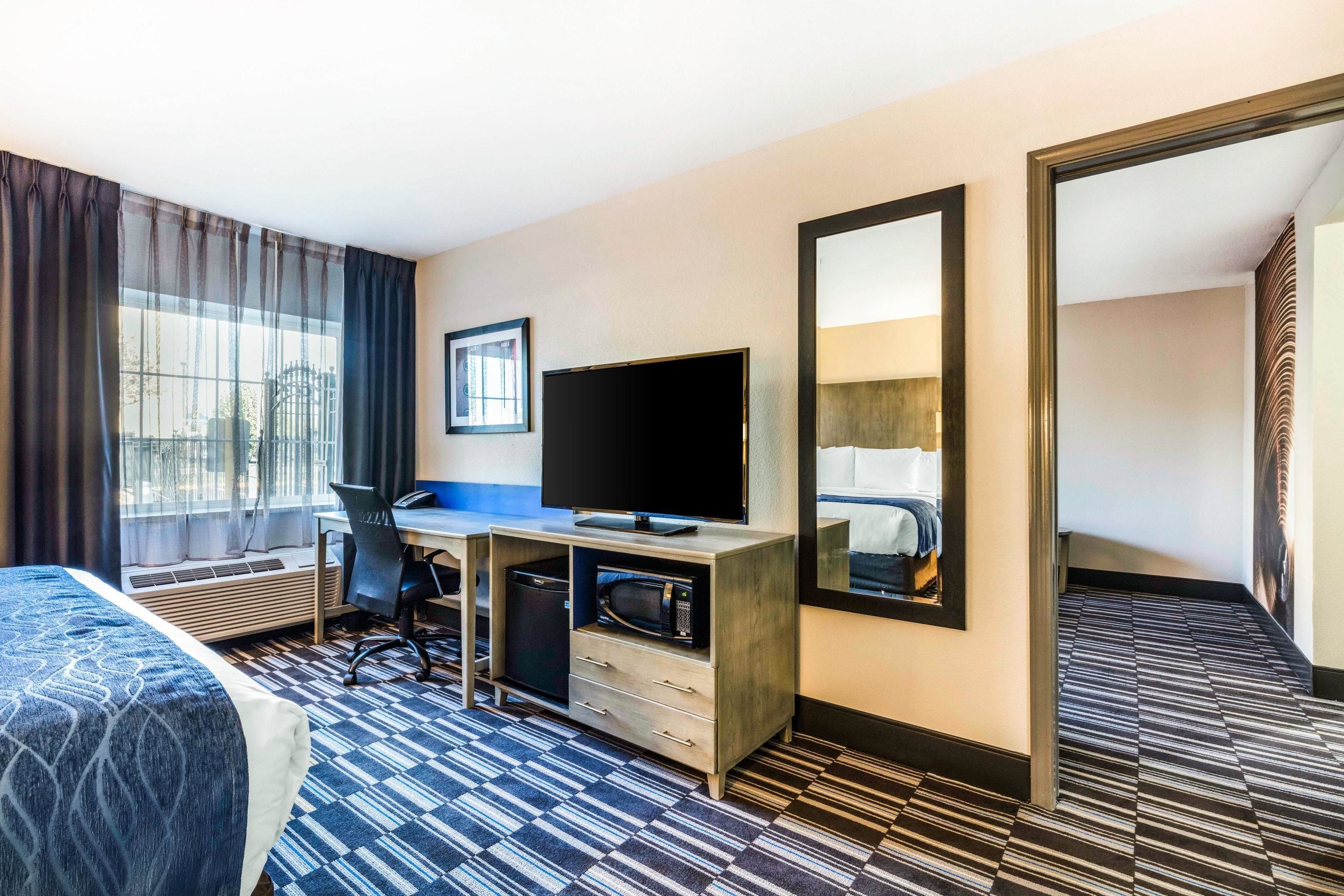 suite king non smoking sofabed | pillow-top beds, desk, blackout curtains, iron/ironing board