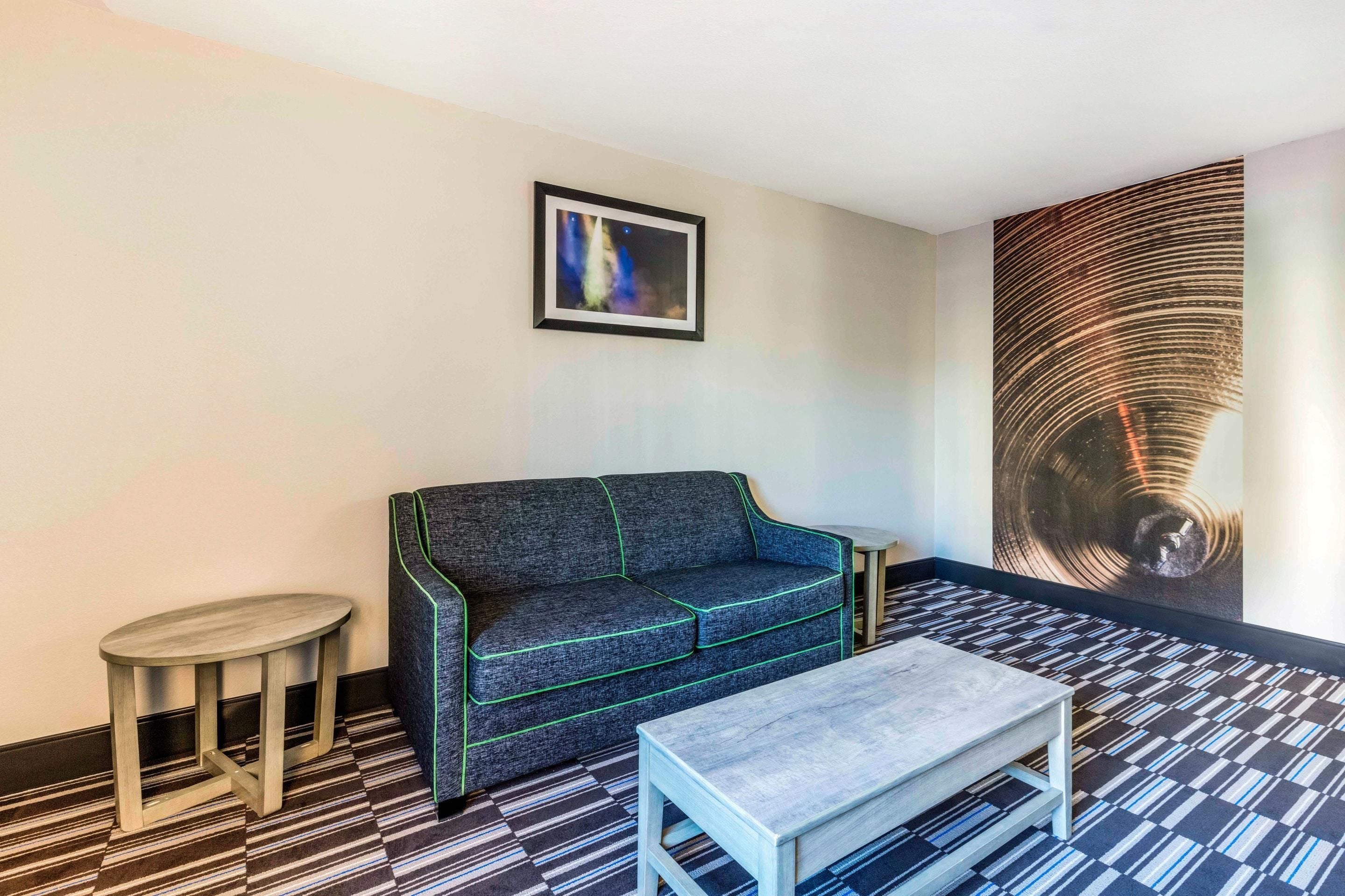 pillow-top beds, desk, blackout curtains, iron/ironing board