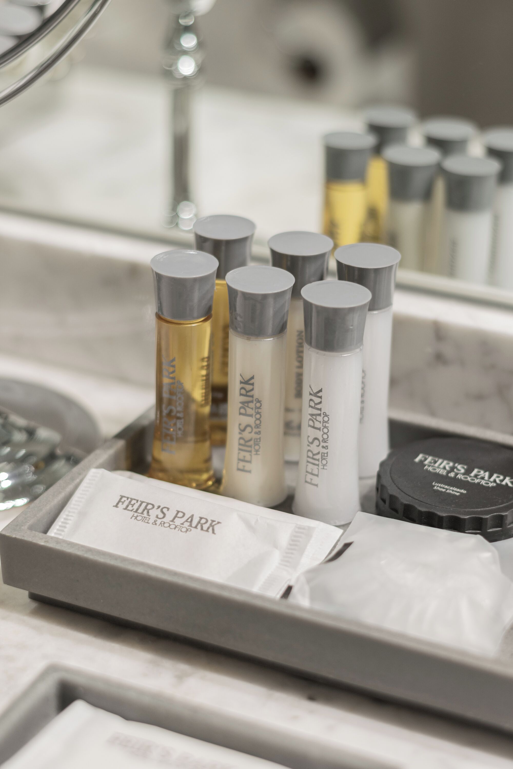 free toiletries, hair dryer, towels