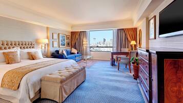 Roupas de cama premium, camas Select Comfort, frigobar