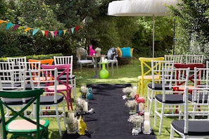 Outdoor wedding area