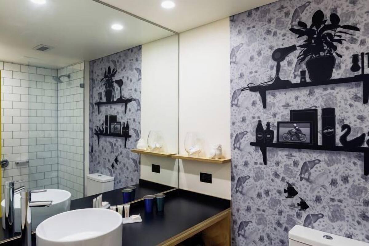 Bathroom | Shower, free toiletries, hair dryer, towels