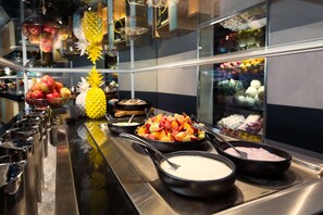 Enjoy a diverse spread of international cuisine at our buffet.