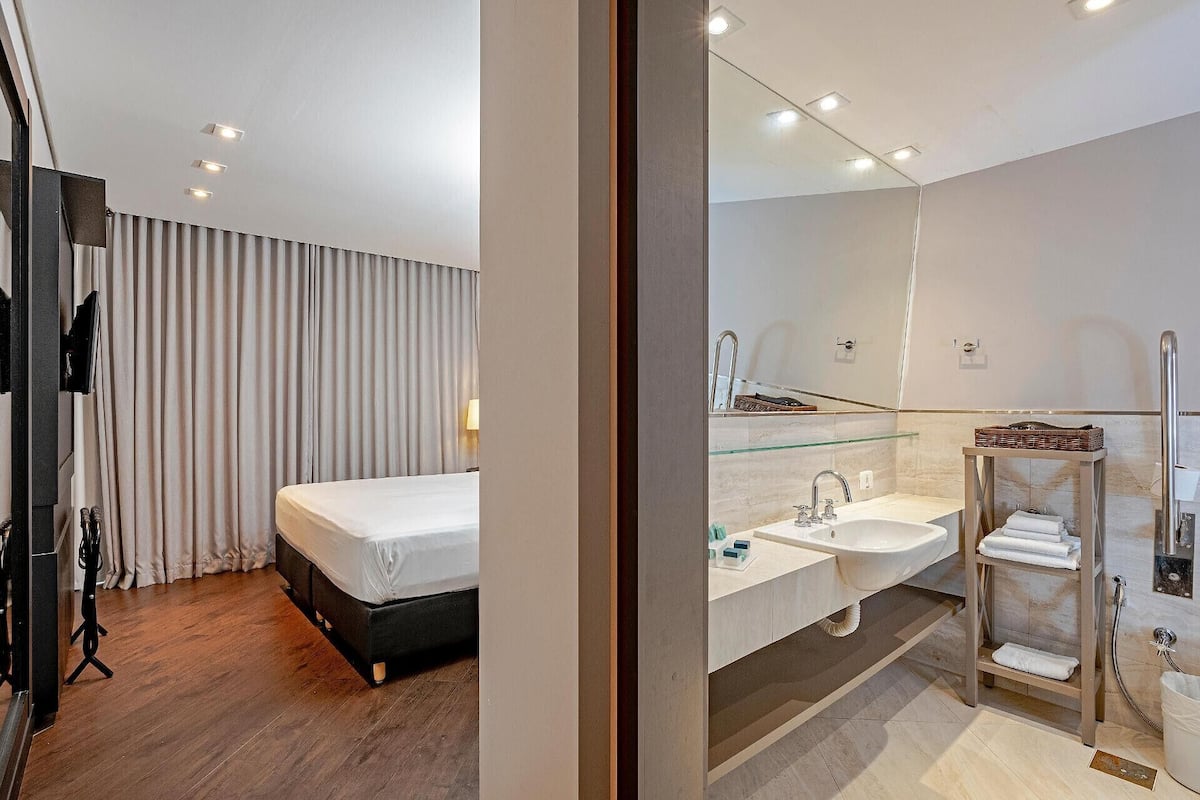 In-room safe, desk, laptop workspace, iron/ironing board