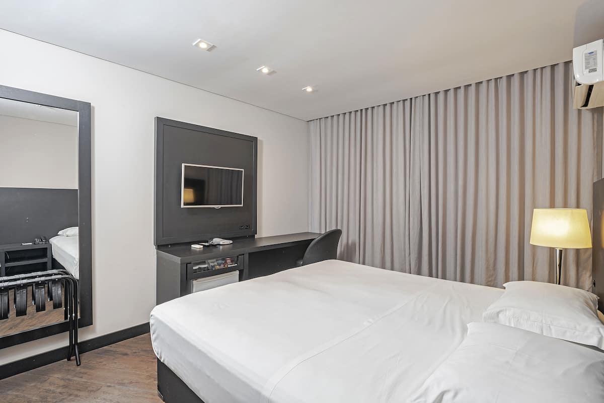 In-room safe, desk, laptop workspace, iron/ironing board
