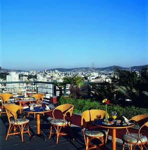 Outdoor banquet area