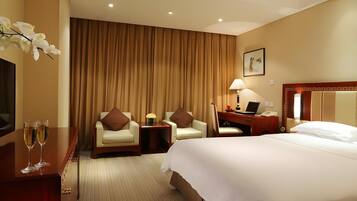 In-room safe, desk, iron/ironing board, free cribs/infant beds