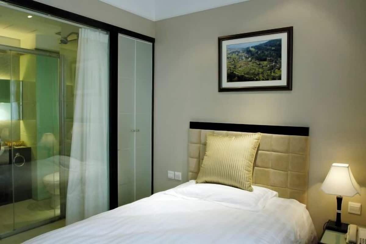 Blackout curtains, free WiFi, bed sheets