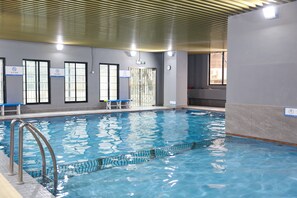 Indoor pool, seasonal outdoor pool