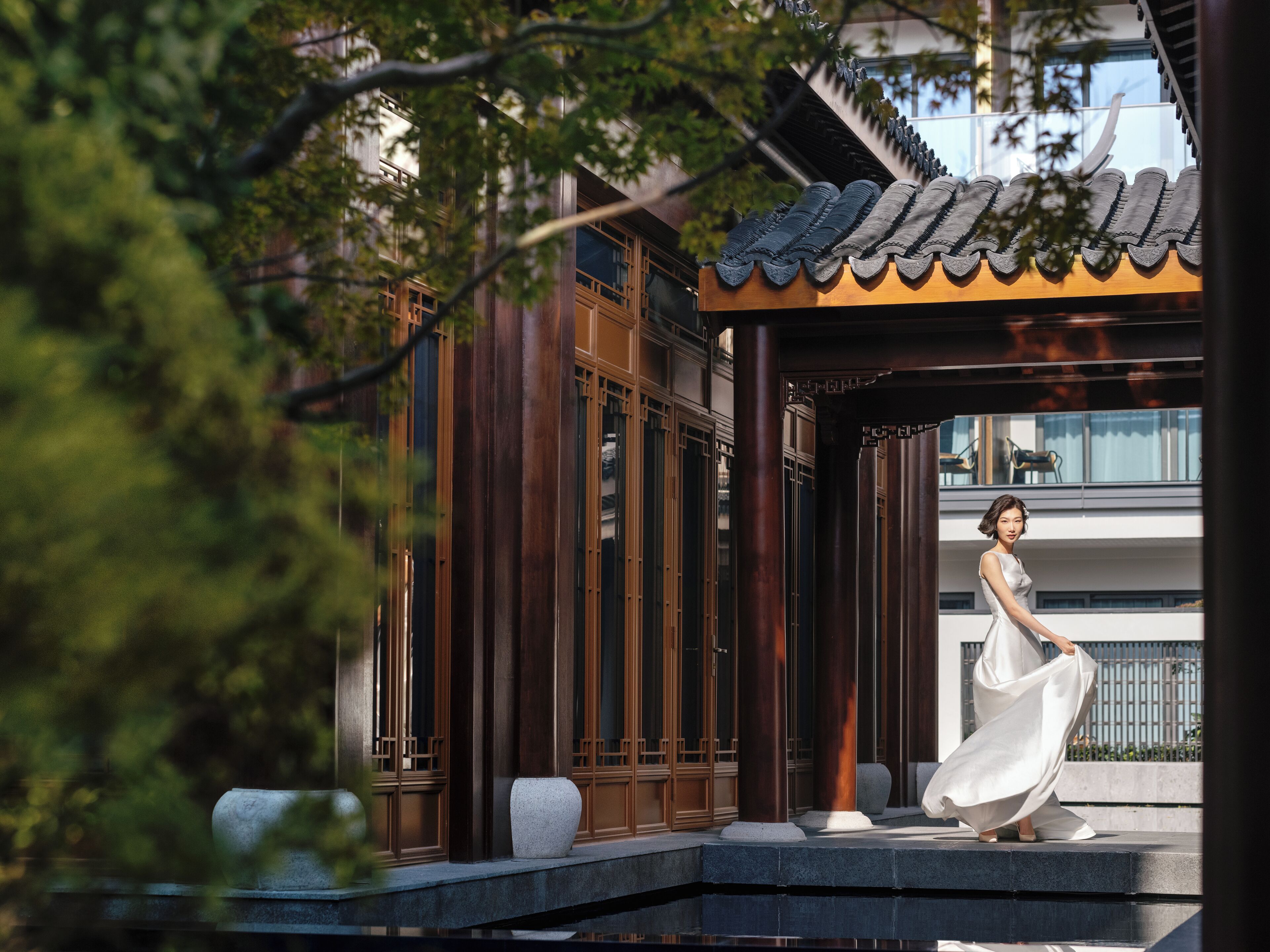 Outdoor wedding area