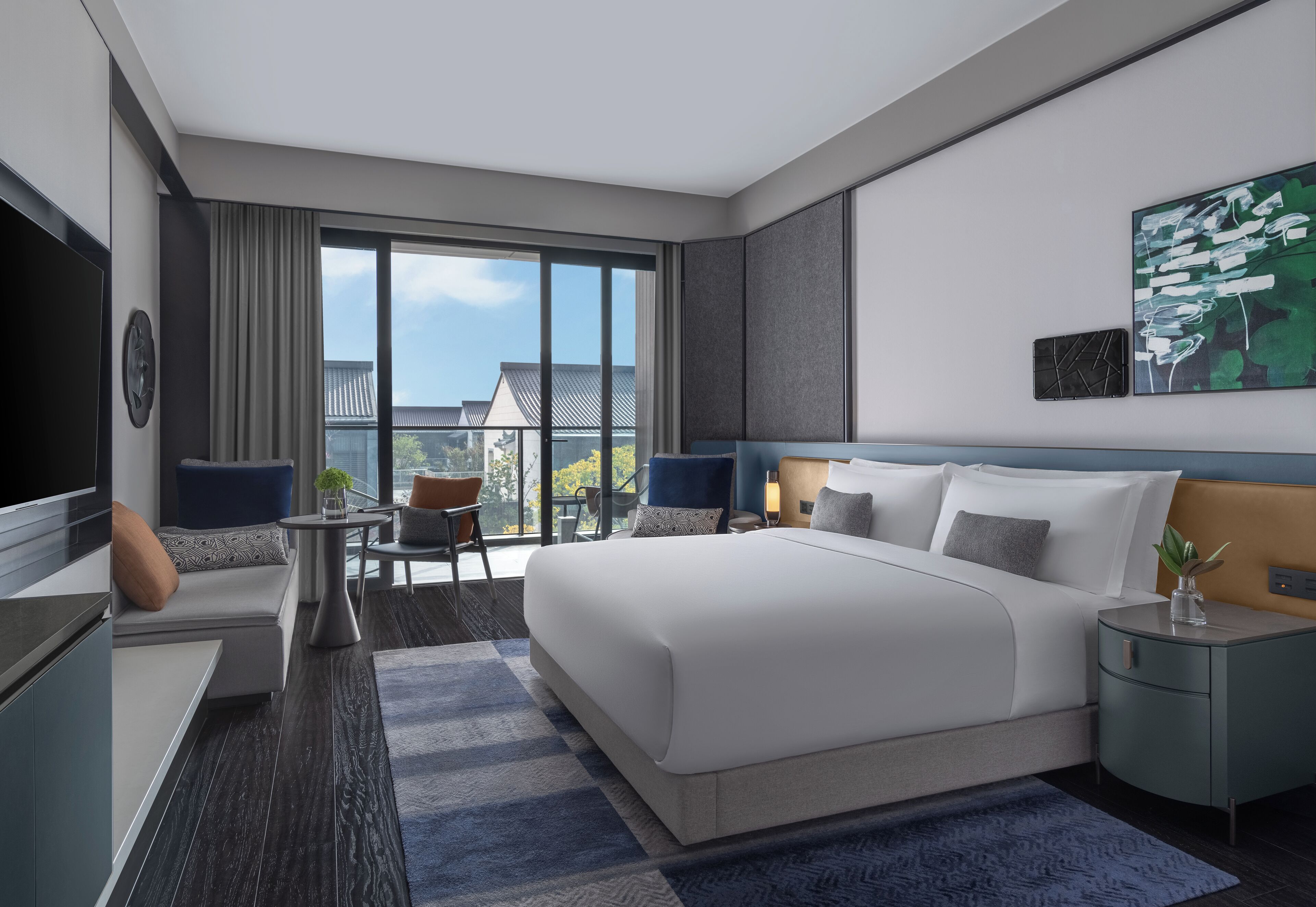 酷享园林水景大床 | 迷你吧、客房内保险箱、特色装修、特色家居