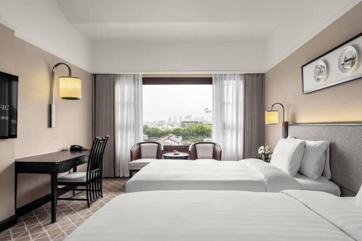 Down comforters, minibar, in-room safe, blackout drapes