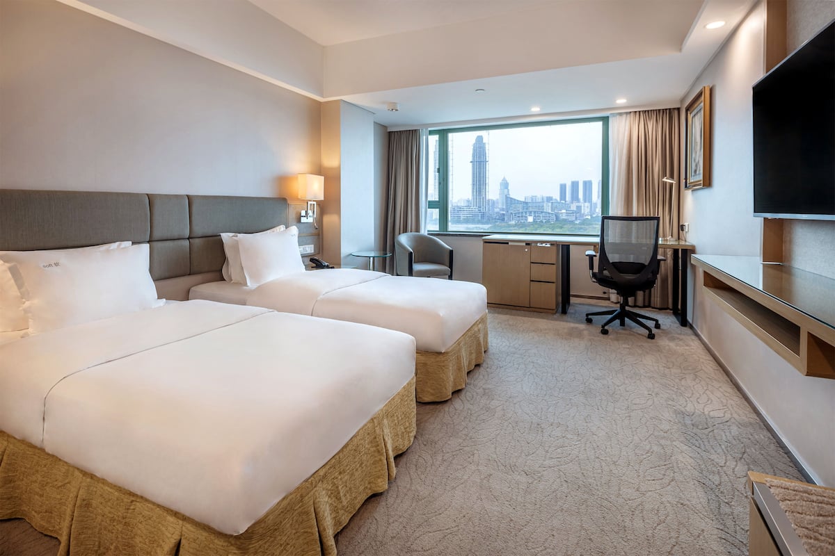 Chambre Premium, 2 lits une place, vue fleuve