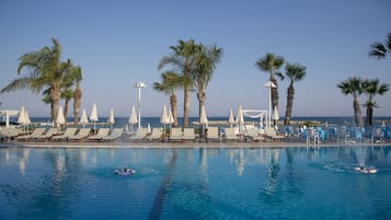 Indoor pool, 2 outdoor pools, pool umbrellas, sun loungers