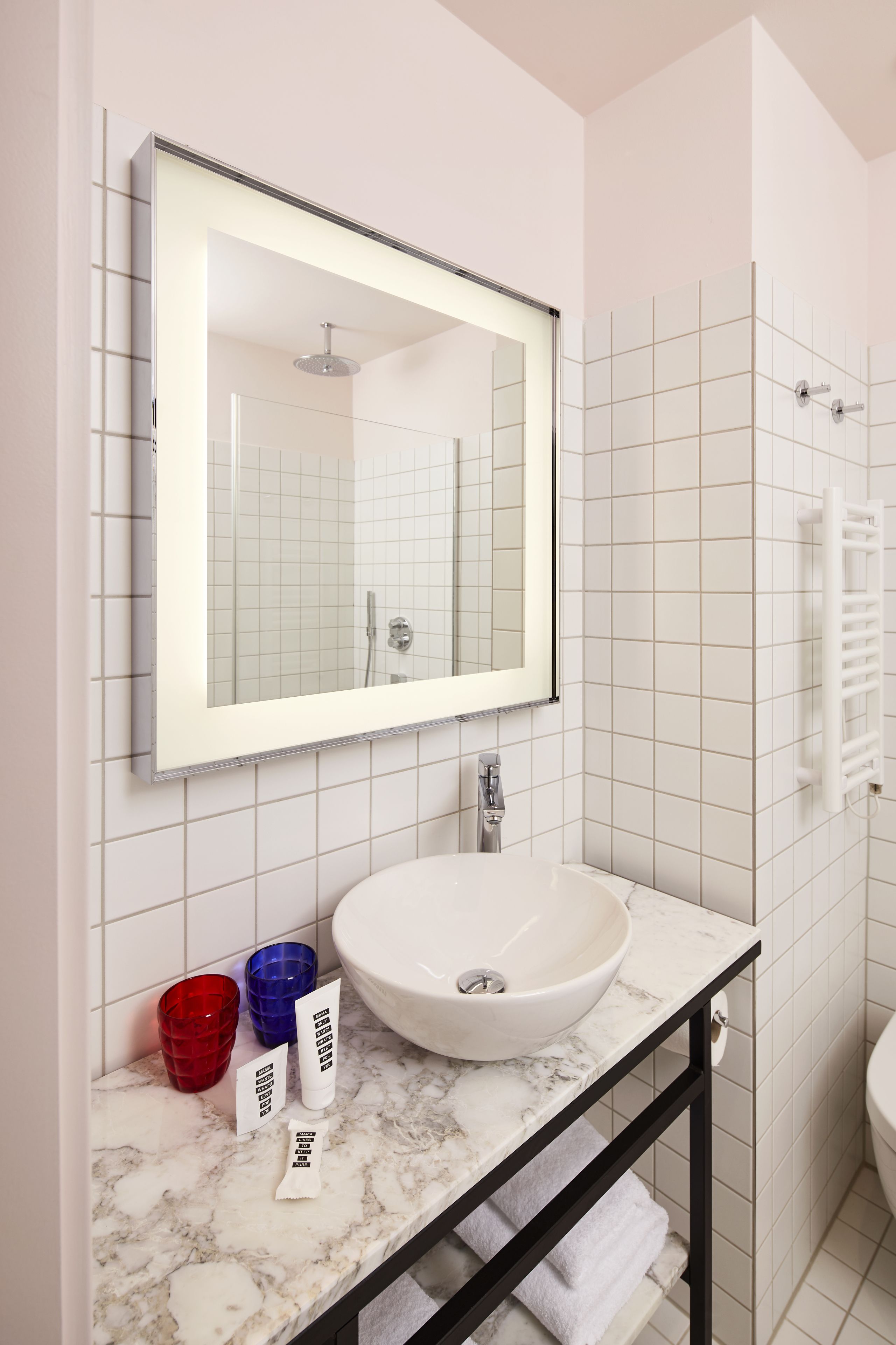 shower, rainfall showerhead, eco-friendly toiletries, hair dryer