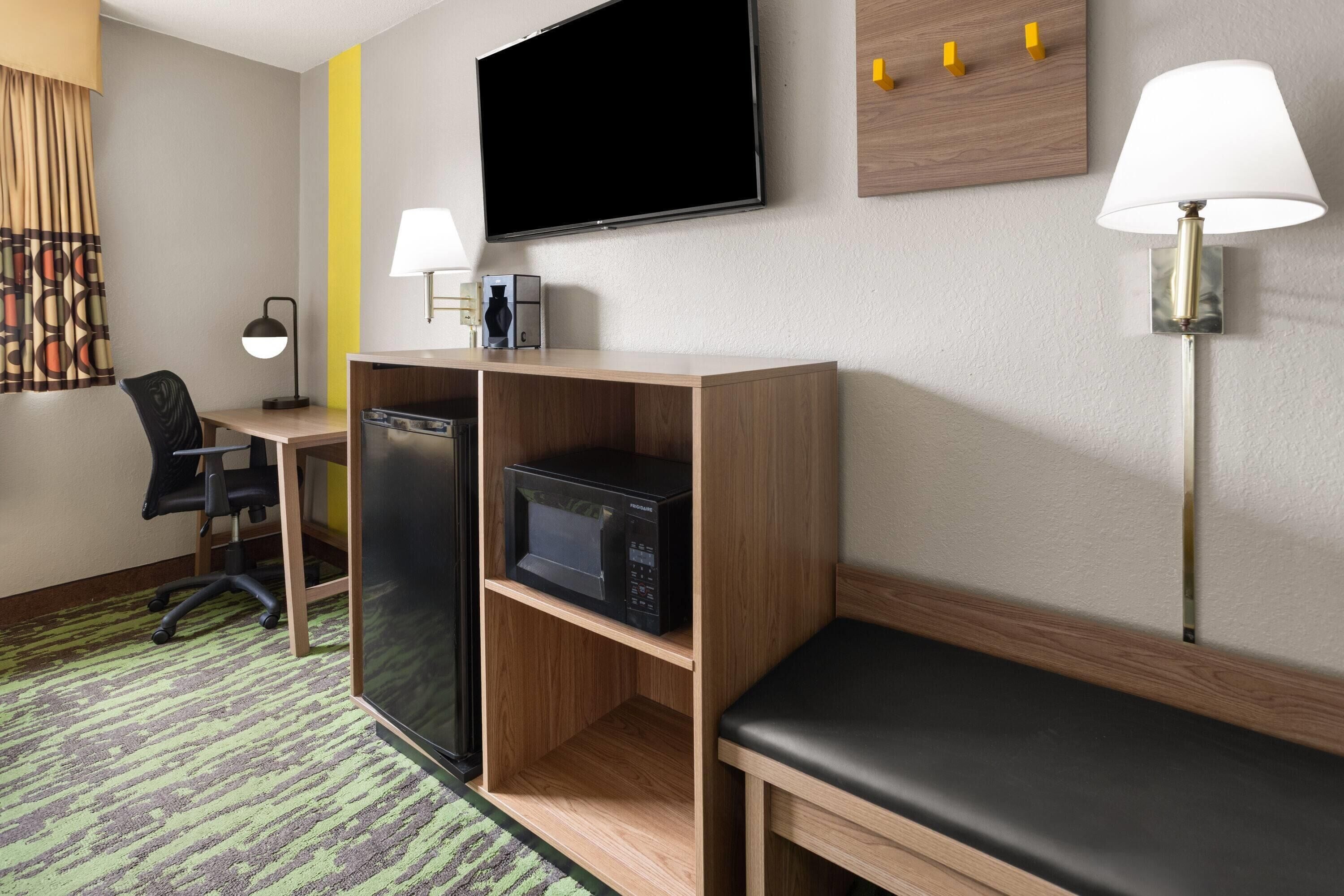 Standard Room, 2 Queen Beds | In-room safe, desk, iron/ironing board, free cribs/infant beds