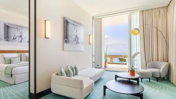 Signature Suite, 1 King Bed with Sofa bed, Terrace, Sea View | Premium bedding, minibar, in-room safe, desk