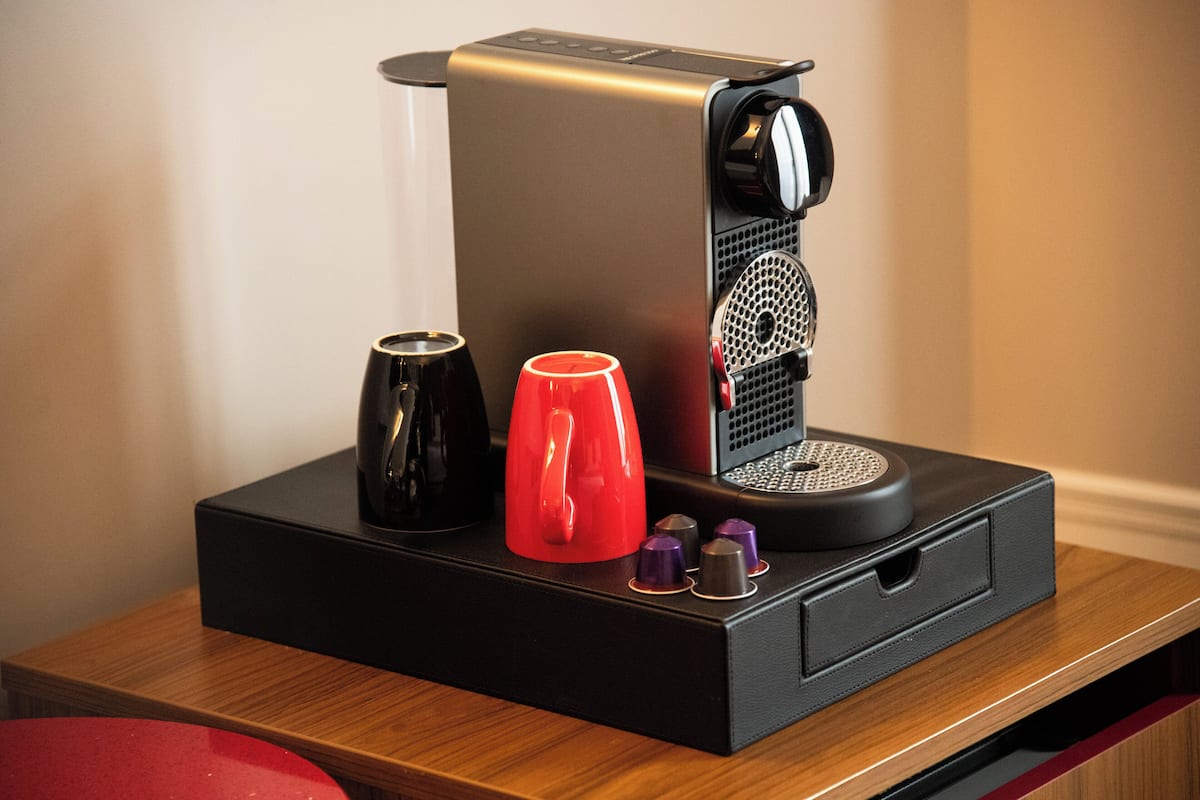 Hypo-allergenic bedding, free minibar, in-room safe, desk