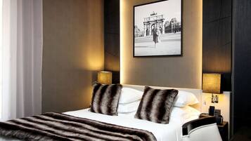 Minibar, in-room safe, desk, blackout curtains