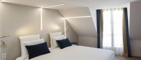 Ropa de cama hipoalergénica y minibar