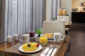 Daily buffet breakfast (EUR 15 per person)