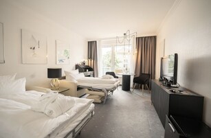 Ropa de cama de alta calidad y minibar