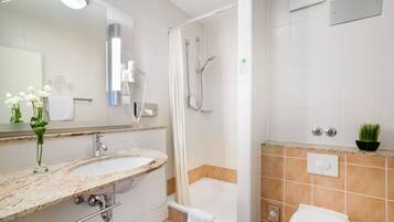 Free toiletries, hair dryer, towels